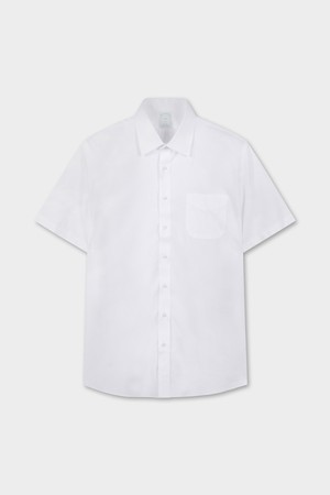 슬림핏 논아이론 에인즐리 핀포인트 숏슬리브 드레스셔츠 (화이트) (BBTDMF0253A)