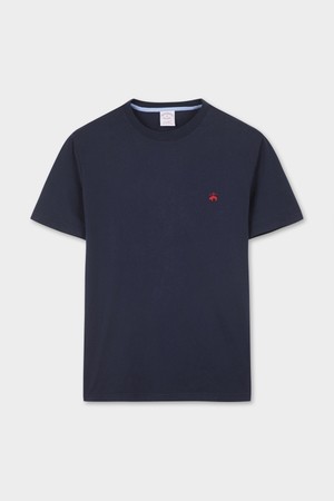 수피마 골든플리스 로고 티셔츠 (네이비) (BBNPMM5191Q)