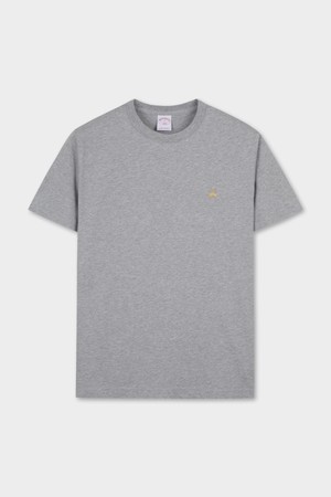 코튼 골든플리스 로고 티셔츠 (그레이) (BBNPMF8038W)