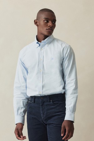 레귤러핏 논아이론 옥스포드 스포츠셔츠 (라이트블루) (BBTHMF9963M)