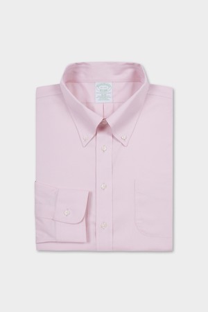 슬림핏 논아이론 핀포인트 폴로버튼다운 드레스셔츠 (핑크) (BBTSMM9387C)