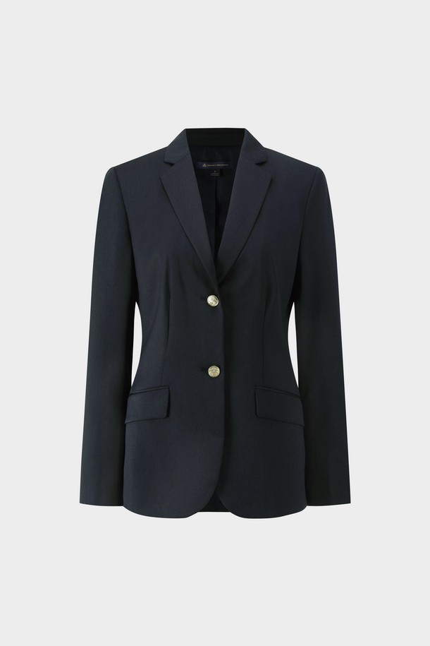 세련된 무드의 여성 울 싱글 2버튼 금장 블레이저 (네이비)입니다. 포멀, 비즈니스 룩에 어울리는 클래식하고 엘레강스한 스타일을 연출합니다. 고급스러운 울 소재, 슬림핏 디자인으로 시크한 실루엣을 완성하며, 허리 다트와 얇은 숄더 패딩이 섬세한 핏을 잡아줍니다. 싱글 버튼 여밈과 금장 버튼 디테일이 포인트이며, 봄, 가을 시즌에 활용하기 좋습니다. 오피스룩, 비즈니스 캐주얼, 출근룩에 활용하여 세련된 스타일을 연출해보세요.
