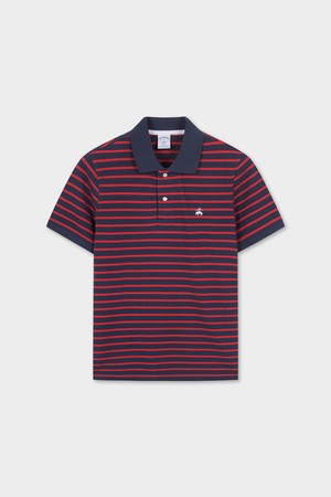 슬림핏 마리너 스트라이프 피케 숏슬리브 폴로 (네이비) (BBNTMF9062QFM)