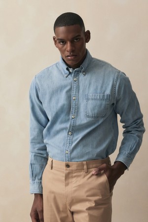 아카이브 데님 스포츠셔츠 (인디고) (BBTHMM3869OFS)