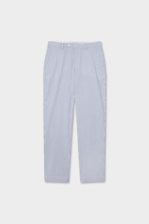 슬림핏 시어서커 팬츠 (블루) (BBPCMM7396MFM)