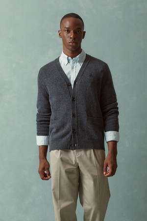 울 가디건 (차콜) (BBWCMBF405)