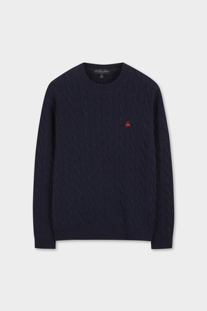 [Online Exclusive] 셔틀랜드 케이블 풀오버 (네이비) (BBWRMOF410)