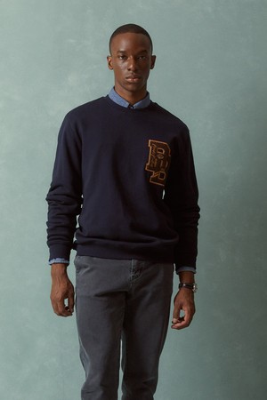 BIRD 아트웍 스웨트 셔츠 (네이비) (BBNPMBF302)