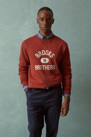 레터링 스웨트 셔츠 (버건디) (BBNPMBF301)