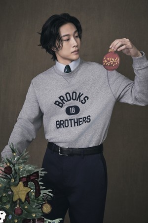 레터링 스웨트 셔츠 (그레이) (BBNPMBF301)