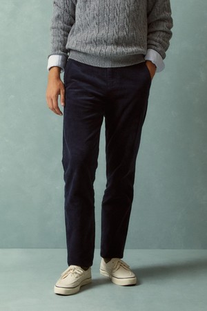 슬림핏 8W 코듀로이 팬츠 (네이비) (BBPCMNF402)