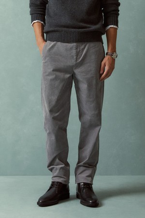 슬림핏 15W 코듀로이 치노 팬츠 (그레이) (BBPCMNF401)