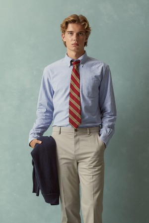 프라이데이 옥스포드 솔리드 셔츠 (블루) (BBTHMMF302)