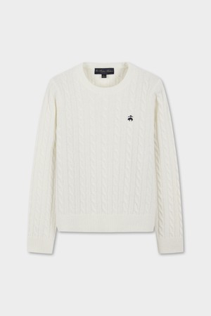 [여성] 울 케이블 스웨터 (아이보리) (BBWRWBF401)