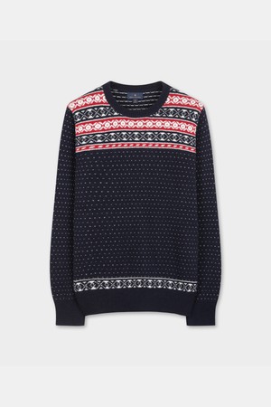 울 홀리데이 페어아일 크루넥 스웨터 (멀티) (BBWRMFF403)