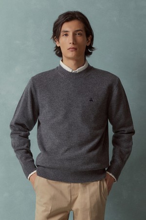 [Online Exclusive] 울 솔리드 풀오버 (그레이) (BBWRMOF413)