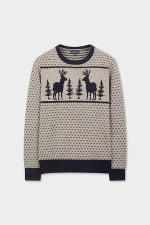 울 아카이브 무스 크루넥 스웨터 (네이비) (BBWRMFF401)