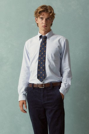 프라이데이 옥스포드 캔디 스트라이프 셔츠 (블루) (BBTHMMF304)