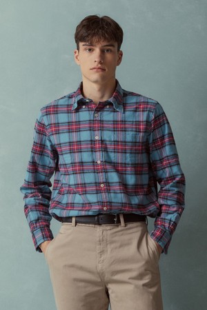 소멜로스 플란넬 체크 셔츠 (그린) (BBTHMMF401)