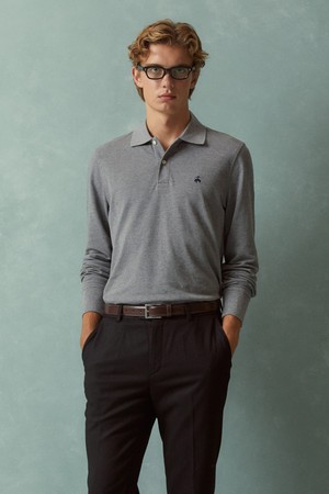 코튼 피케 폴로셔츠 (그레이) (BBNTMFF302)