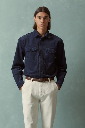 15W 코듀로이 셔츠 재킷 (네이비) (BBTHMNF401)