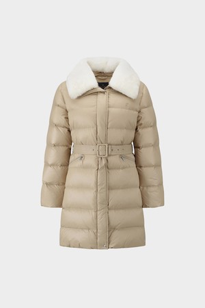 [여성] 벨티드 다운코트 (베이지) (BBOPWBF404)