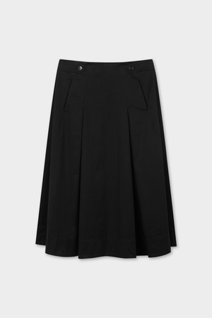 [여성] 코튼 트윌 스커트 (블랙) (BBKZWFF301)