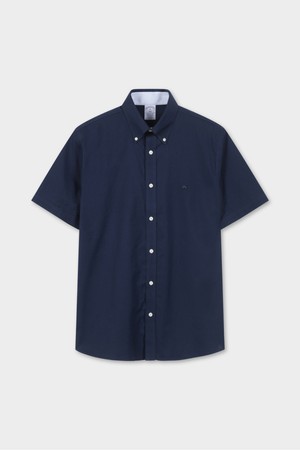 레귤러핏 논아이론 옥스포드 솔리드 셔츠 (네이비) (BBTPMN0131Q)