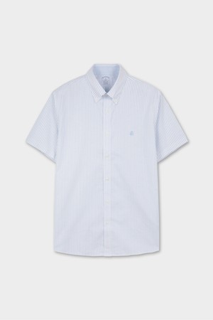 레귤러핏 논아이론 옥스포드 뱅갈 스트라이프 셔츠 (라이트블루) (BBTPMN2284M)