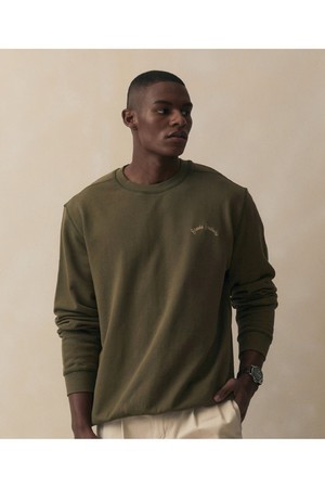 BB 자수 스웨트셔츠 (카키) (BBNPMB102A2FS)