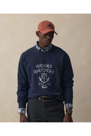 BB 레터링 스웨트셔츠 (네이비) (BBNPMB101AQFS)