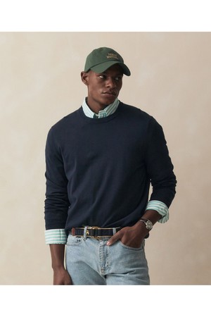 수피마코튼 크루넥 스웨터 (네이비) (BBWRMM7545QFS)