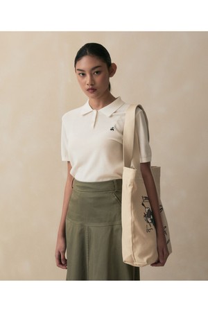 헨리 테니스 캔버스 토트백 (아이보리) (BBABMM5768BFA)