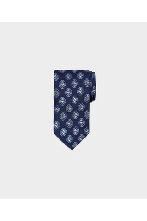 우븐 볼드 메달리온 패턴 타이 (네이비) (BBATMF1204QFA)