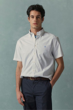 논아이론 옥스포드 반팔 셔츠 (화이트) (BBTPMNZ503)