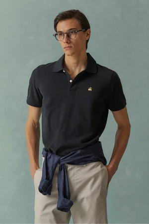 코튼 피케 폴로 셔츠 (블랙) (BBNTMNZ502)