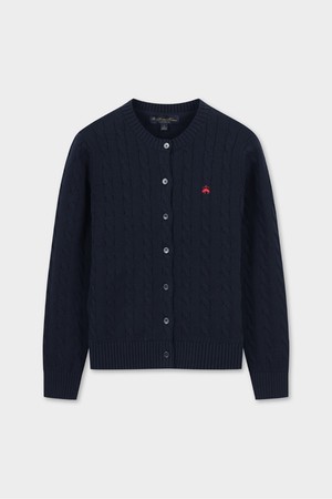 [여성] 코튼 케이블 가디건 (다크네이비) (BBWCWBG101)