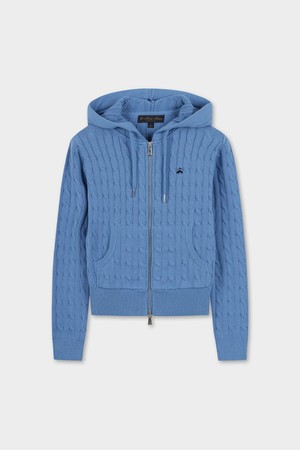 [여성] 코튼 케이블 후드 스웨터 (라이트블루) (BBWZWBG104)