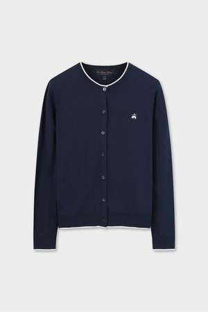 [여성] 코튼 배색 가디건 (다크네이비) (BBWCWBG103)