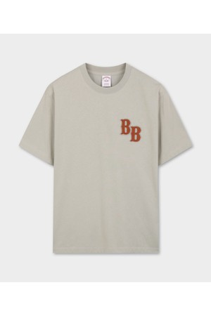 [Heritage] BB 레터링 반팔티셔츠 (라이트그레이) (BBNPMHG252)