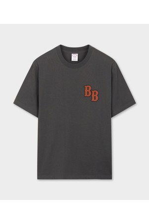 [Heritage] BB 레터링 반팔티셔츠 (차콜) (BBNPMHG252)