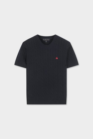 [여성] 코튼 케이블 풀오버 반팔 (다크네이비) (BBWRWBZ201)