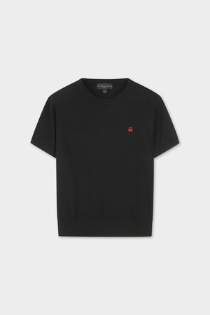 [여성] 솔리드 풀오버 반팔 (블랙) (BBWRWBG203)