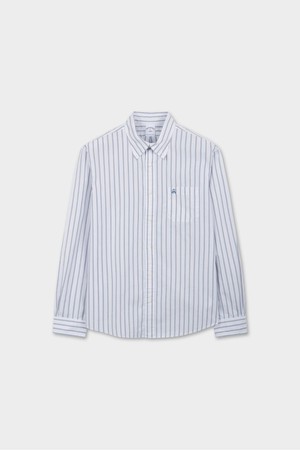 프라이데이 포플린 패턴 스트라이프 셔츠 (네이비) (BBTHMMG106)