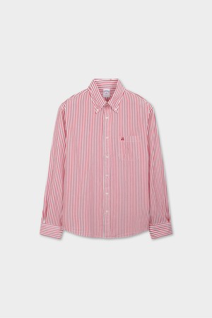 프라이데이 포플린 뱅갈 스트라이프 셔츠 (레드) (BBTHMMG107)