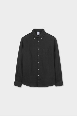 린넨 솔리드 셔츠 (블랙) (BBTHMFG201)