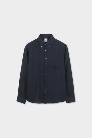 린넨 솔리드 셔츠 (네이비) (BBTHMFG201)