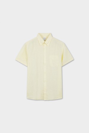 린넨 솔리드 반팔 셔츠 (옐로우) (BBTPMFG202)