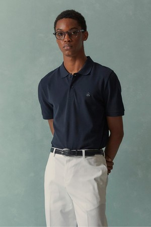 [Online Exclusive] 로고 코튼 피케 폴로셔츠 (네이비) (BBNTMOG201)