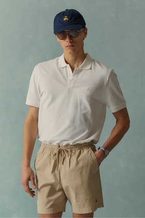 [Online Exclusive] 로고 코튼 피케 폴로셔츠 (화이트) (BBNTMOG201)